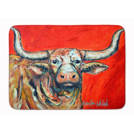 Carolines Treasures See Red Longhorn Cow Machine Washable Memory Foam Mat MW1281RUG
